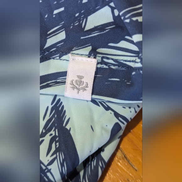 Lady Hagen Tropical Print Blue Palm Tree Sleeveless Polo size XXL Women's NWT - Picture 5 of 11